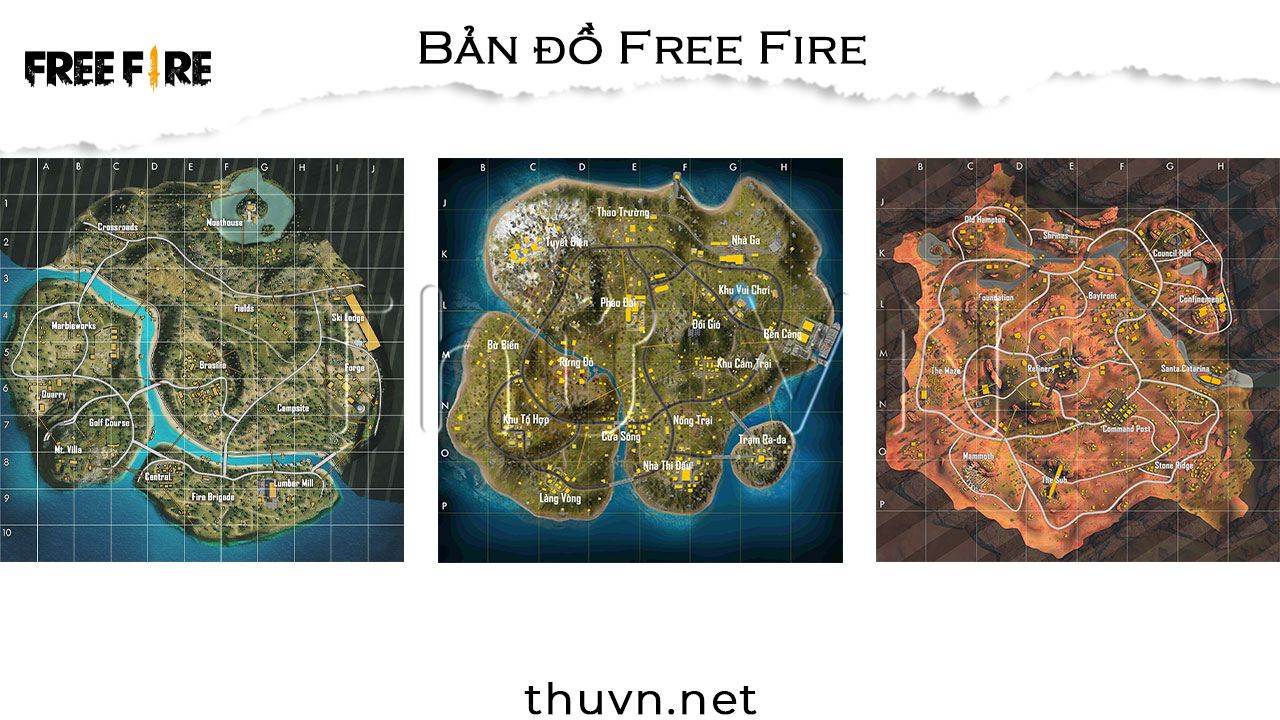 Top 5 Bản đồ Free Fire: Map nào rộng nhất? Vị trí nào loot được nhiều đồ nhất?